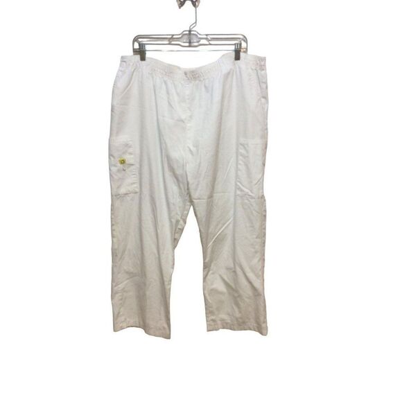 SPREAD Good Cheer Medical Scrub Pants 2X White - Picture 1 of 3